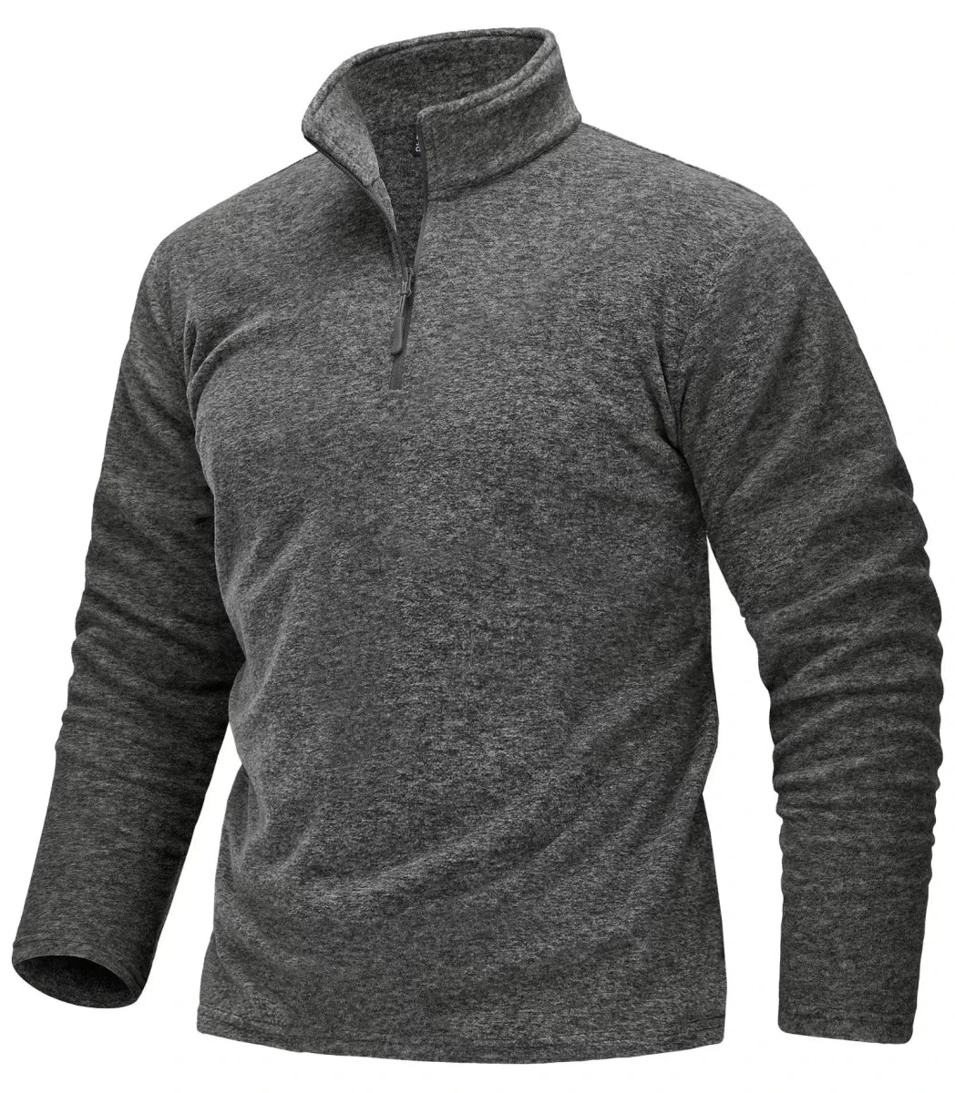 Pull thermique / sweat-shirt polaire à col zippé 1/4 pour homme "TACVASEN - TJ618" - Planète Rando