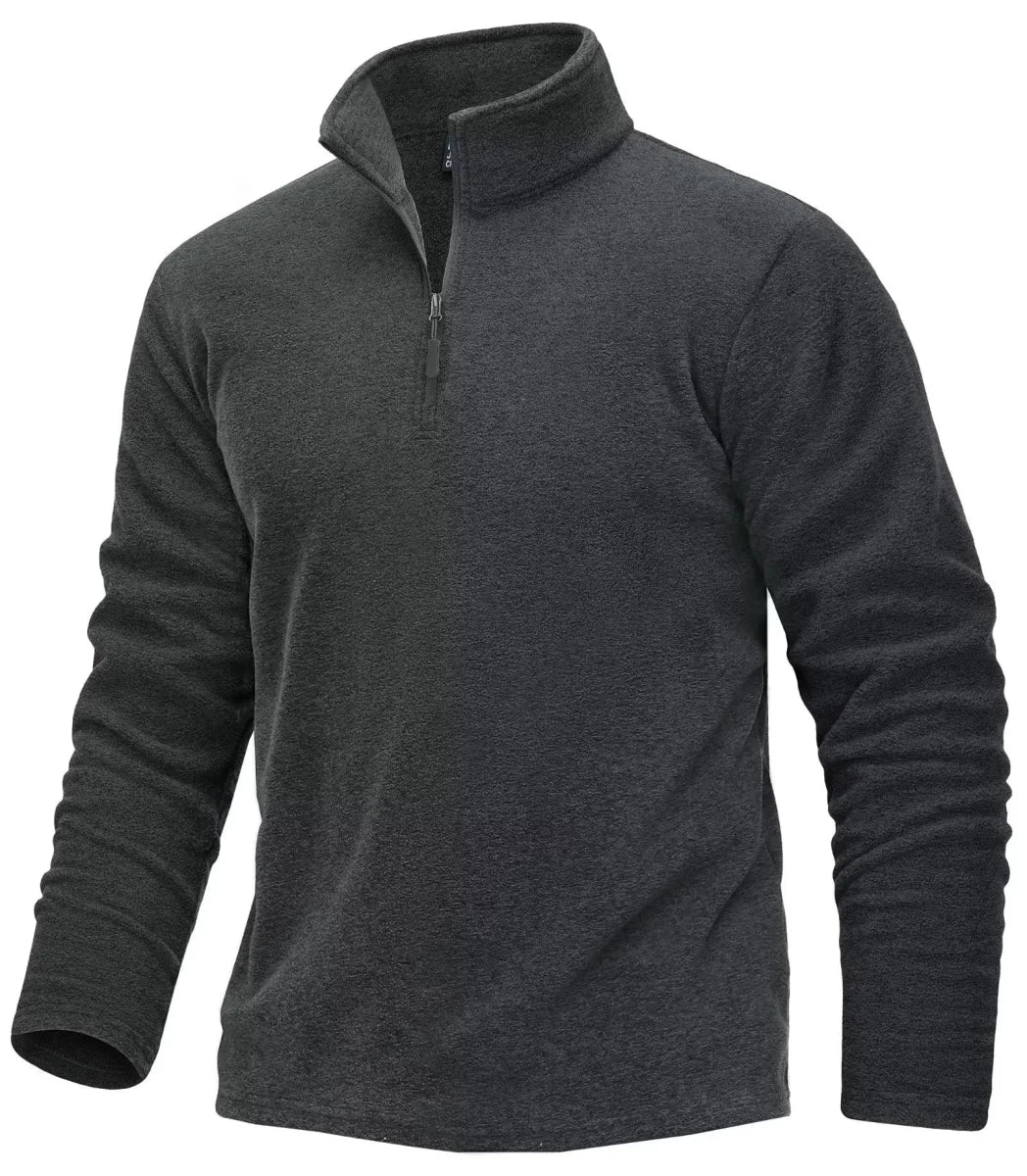 Pull thermique / sweat-shirt polaire à col zippé 1/4 pour homme "TACVASEN - TJ618" - Planète Rando