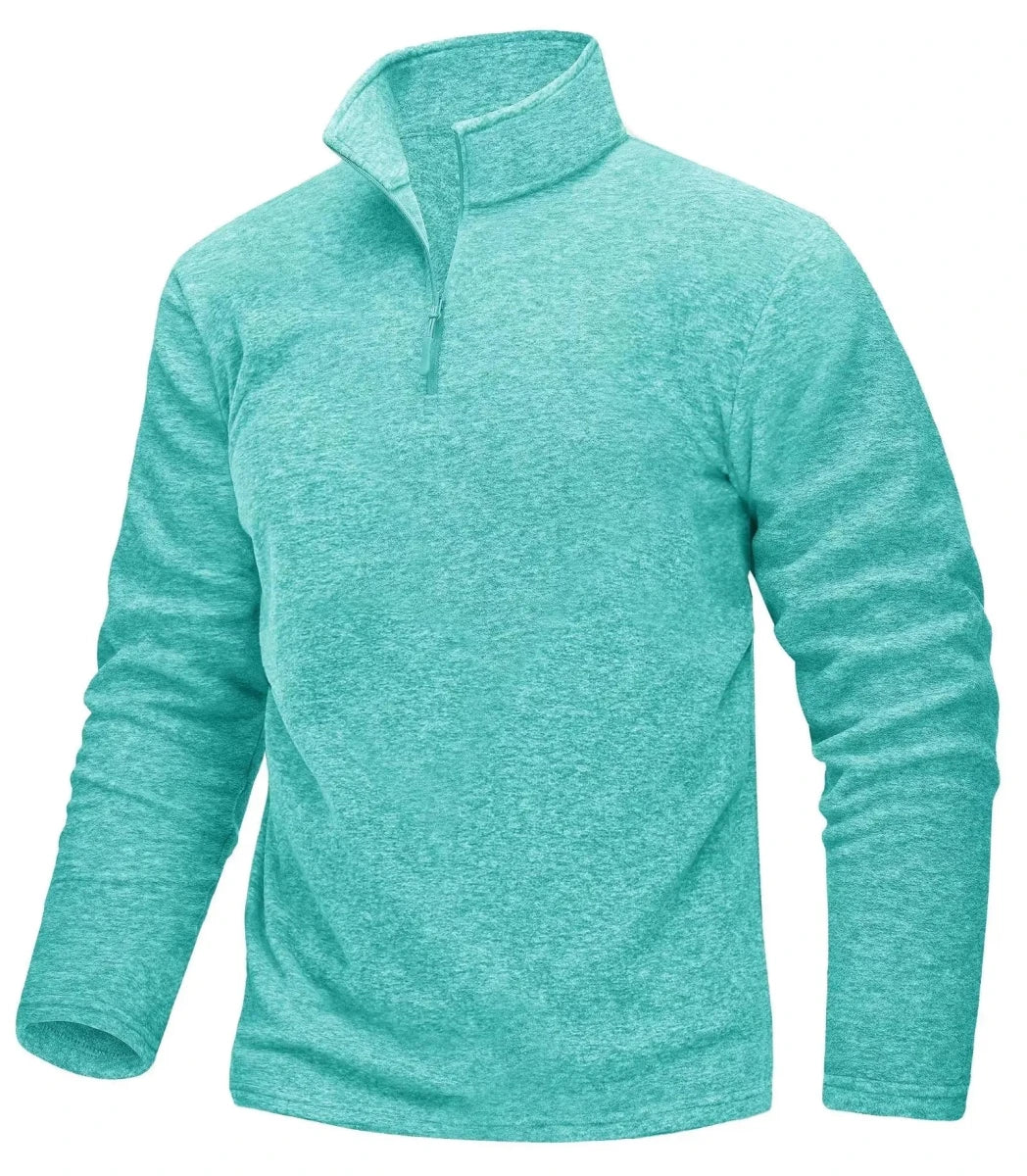 Pull thermique / sweat-shirt polaire à col zippé 1/4 pour homme "TACVASEN - TJ618" - Planète Rando