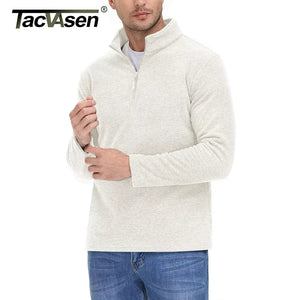 Pull thermique / sweat-shirt polaire à col zippé 1/4 pour homme "TACVASEN - TJ618" - Planète Rando