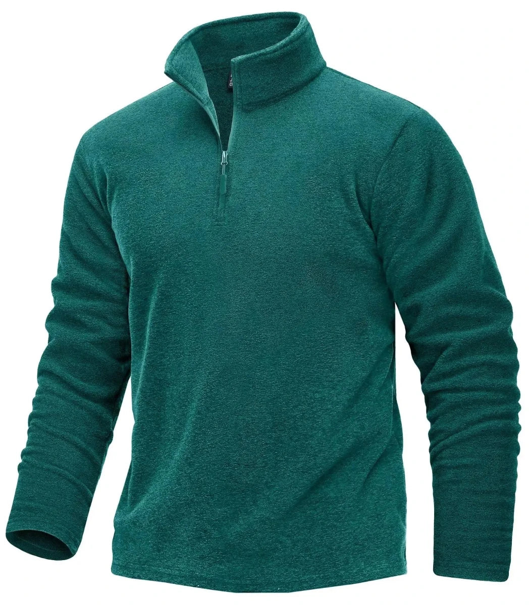 Pull thermique / sweat-shirt polaire à col zippé 1/4 pour homme "TACVASEN - TJ618" - Planète Rando