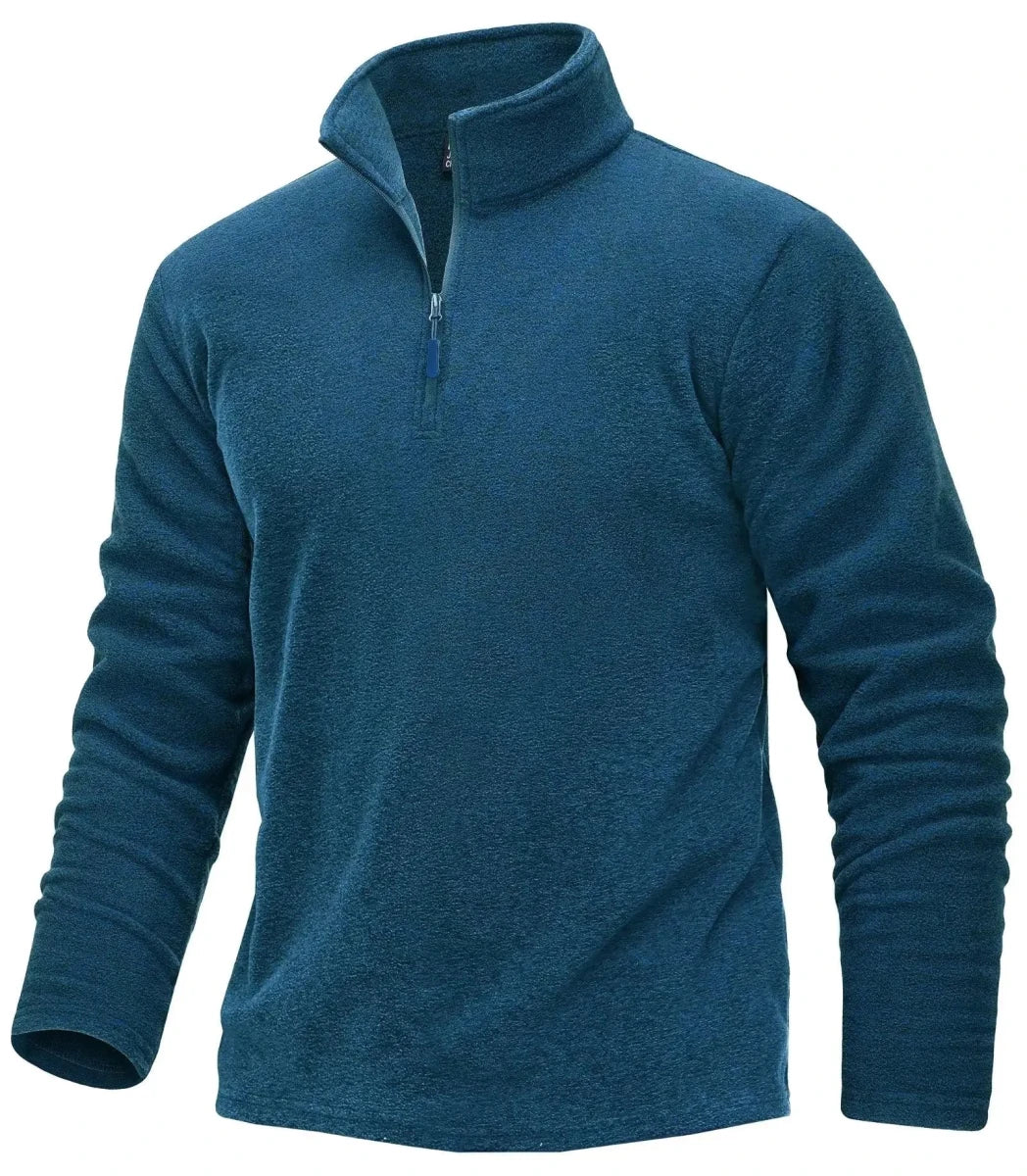 Pull thermique / sweat-shirt polaire à col zippé 1/4 pour homme "TACVASEN - TJ618" - Planète Rando