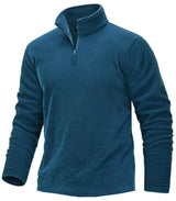 Pull thermique / sweat-shirt polaire à col zippé 1/4 pour homme "TACVASEN - TJ618" - Planète Rando