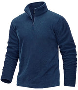 Pull thermique / sweat-shirt polaire à col zippé 1/4 pour homme "TACVASEN - TJ618" - Planète Rando