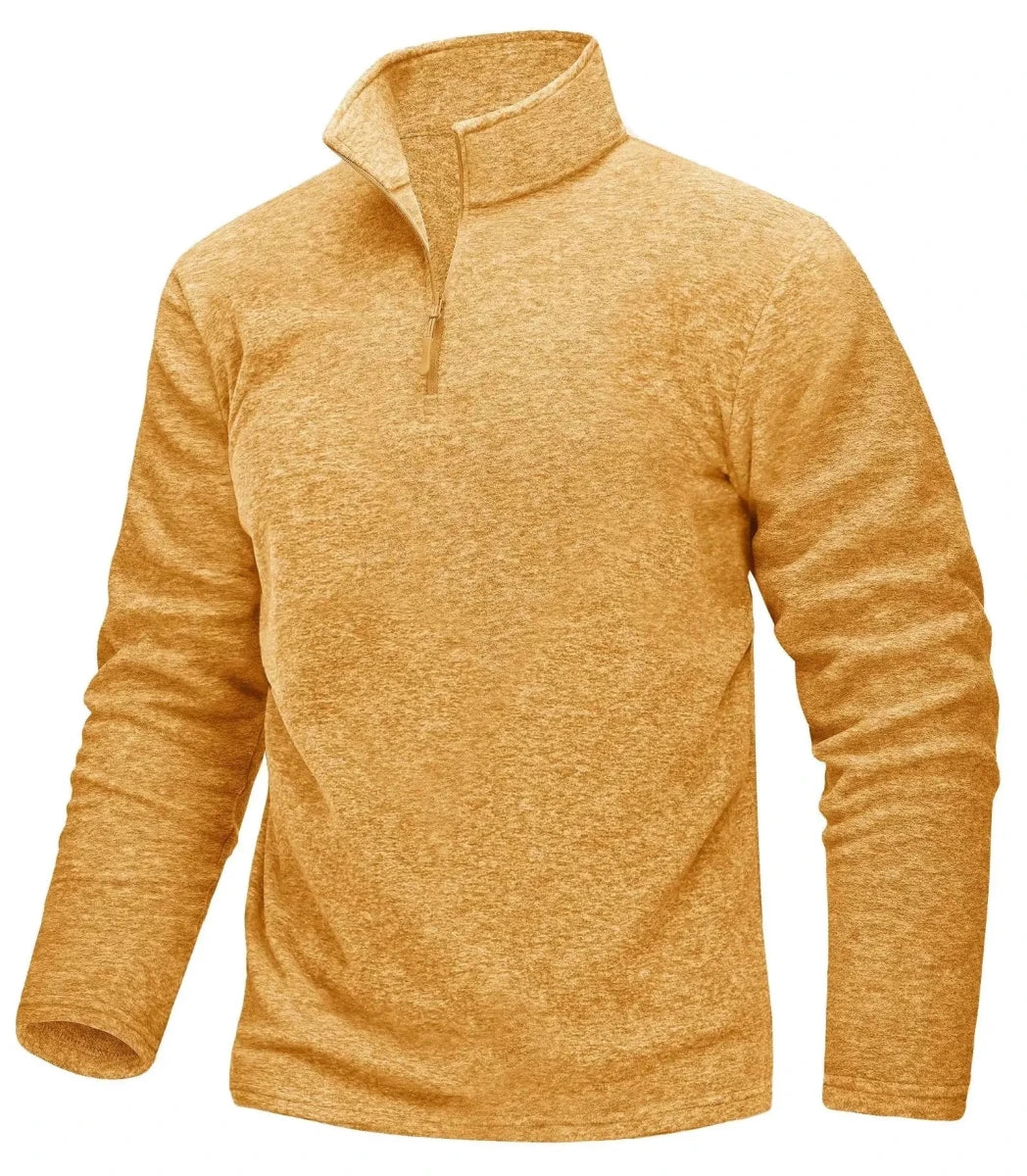 Pull thermique / sweat-shirt polaire à col zippé 1/4 pour homme "TACVASEN - TJ618" - Planète Rando