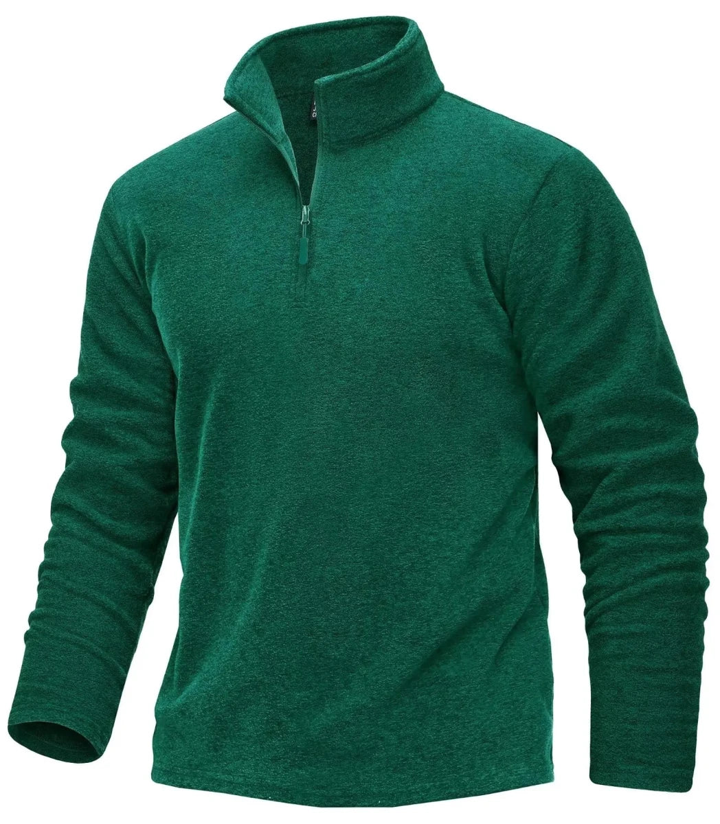 Pull thermique / sweat-shirt polaire à col zippé 1/4 pour homme "TACVASEN - TJ618" - Planète Rando