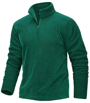 Pull thermique / sweat-shirt polaire à col zippé 1/4 pour homme "TACVASEN - TJ618" - Planète Rando