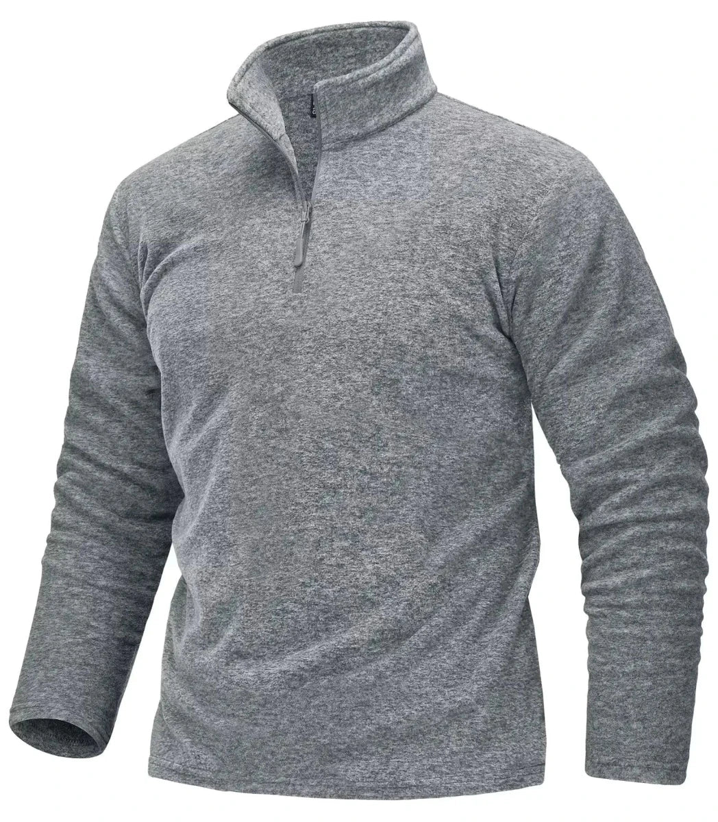 Pull thermique / sweat-shirt polaire à col zippé 1/4 pour homme "TACVASEN - TJ618" - Planète Rando
