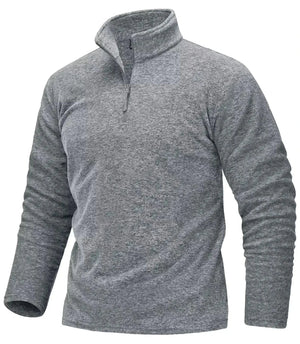 Pull thermique / sweat-shirt polaire à col zippé 1/4 pour homme "TACVASEN - TJ618" - Planète Rando