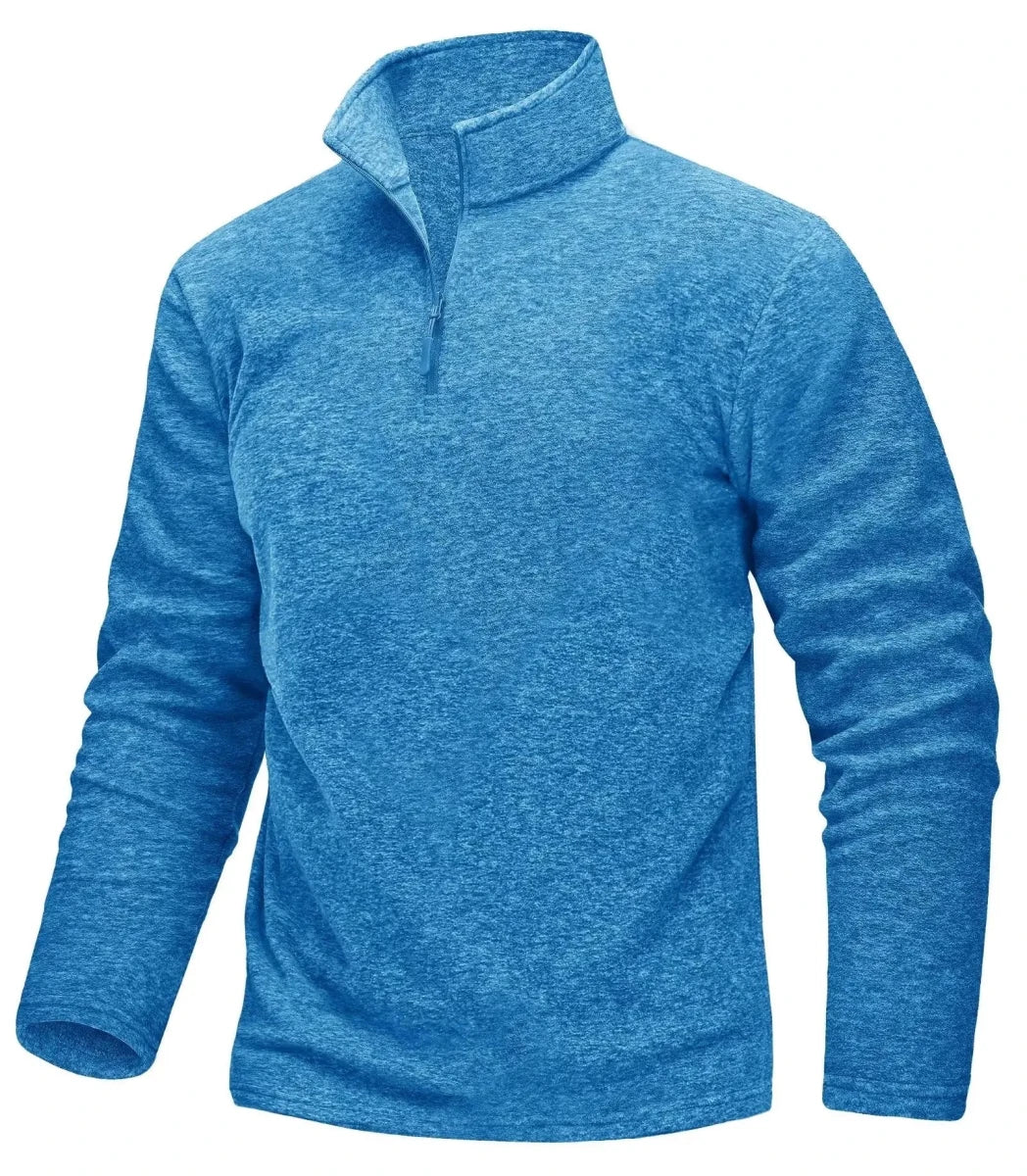 Pull thermique / sweat-shirt polaire à col zippé 1/4 pour homme "TACVASEN - TJ618" - Planète Rando