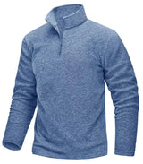Pull thermique / sweat-shirt polaire à col zippé 1/4 pour homme "TACVASEN - TJ618" - Planète Rando