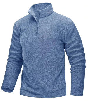 Pull thermique / sweat-shirt polaire à col zippé 1/4 pour homme "TACVASEN - TJ618" - Planète Rando