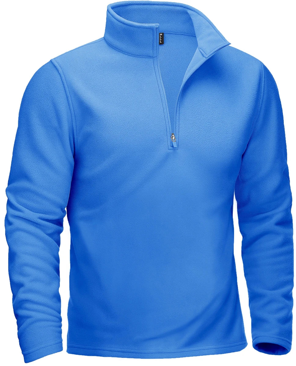 Pull thermique / sweat-shirt polaire à col zippé 1/4 pour homme "TACVASEN - TJ642" - Planète Rando
