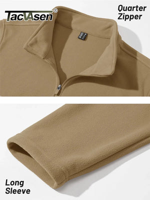 Pull thermique / sweat-shirt polaire à col zippé 1/4 pour homme "TACVASEN - TJ642" - Planète Rando