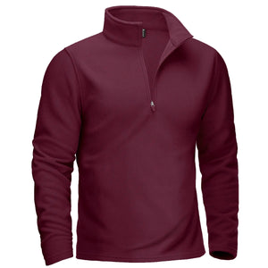 Pull thermique / sweat-shirt polaire à col zippé 1/4 pour homme "TACVASEN - TJ642" - Planète Rando