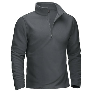 Pull thermique / sweat-shirt polaire à col zippé 1/4 pour homme "TACVASEN - TJ642" - Planète Rando
