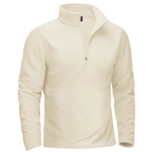 Pull thermique / sweat-shirt polaire à col zippé 1/4 pour homme "TACVASEN - TJ642" - Planète Rando