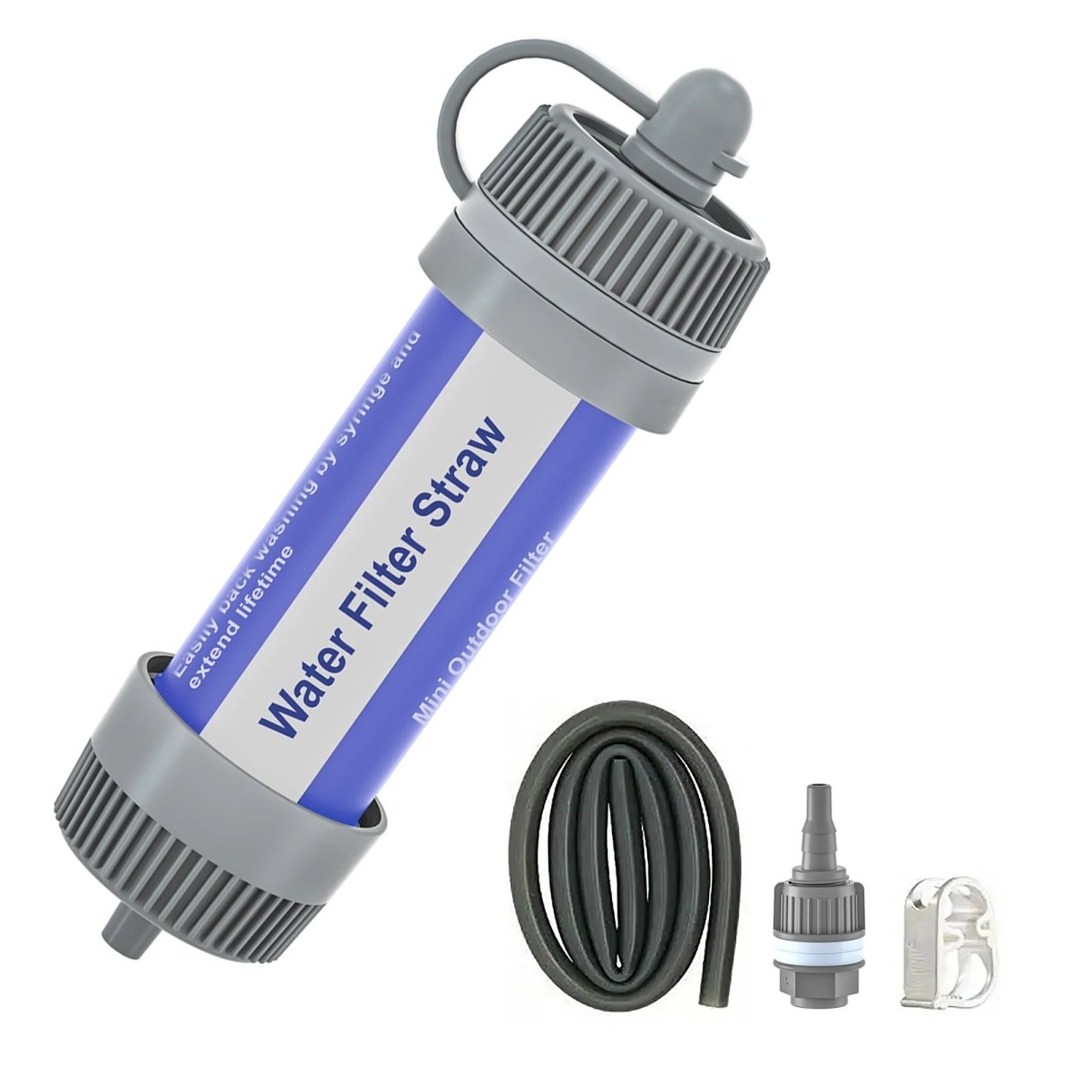 Purificateur d'eau / paille filtrante d'urgence filtrant 99,9% des bactéries 55g "G - outdoor - Water Filter straw" - Planète Rando