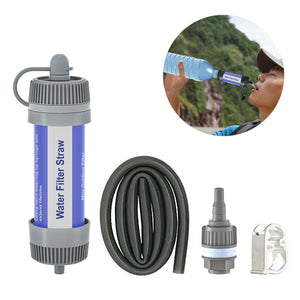 Purificateur d'eau / paille filtrante d'urgence filtrant 99,9% des bactéries 55g "G - outdoor - Water Filter straw" - Planète Rando