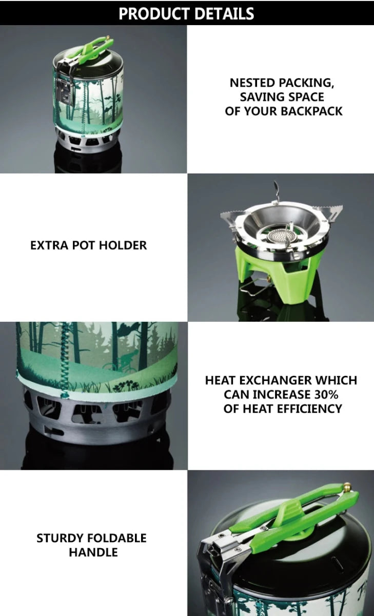 Réchaud 0,8L à gaz de camping 2200W avec allumage piézoélectrique 600g "Fire - Maple - FMS - X3" - Planète Rando