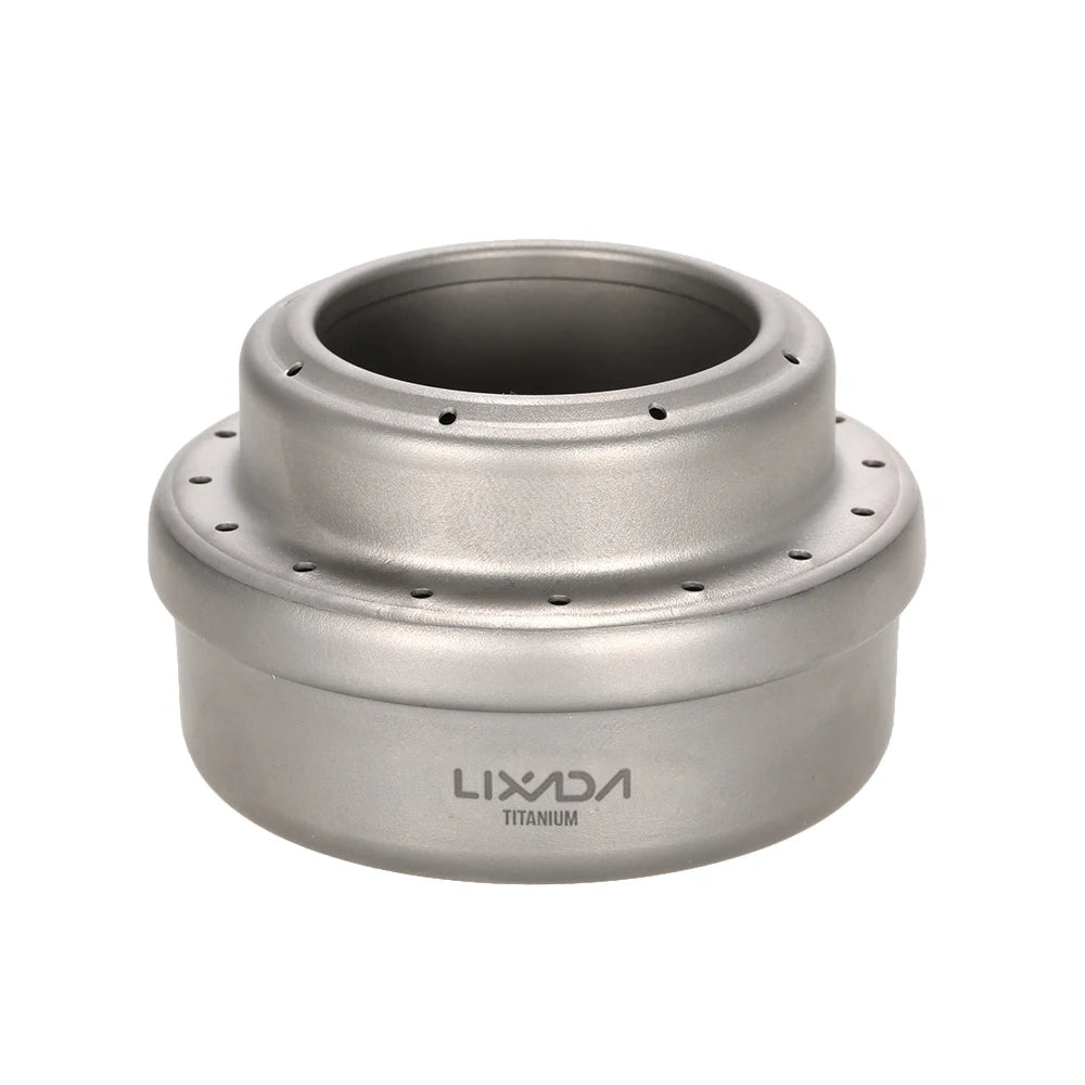 Réchaud à bois pliable en titane avec mini - réchaud à alcool "Lixada - Wood Titanium Stove" - Planète Rando