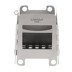 Réchaud à bois pliable en titane avec mini - réchaud à alcool "Lixada - Wood Titanium Stove" - Planète Rando