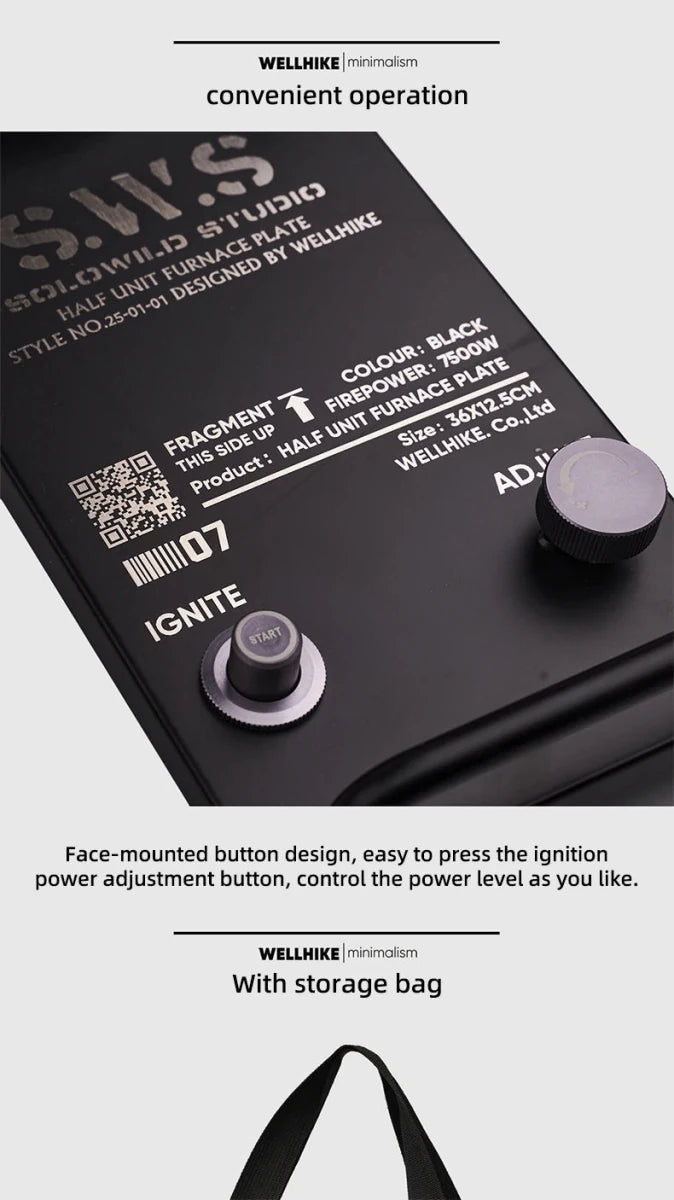Réchaud de camping multifonctionnel pour table IGT à trois brûleurs 7500W "WELLHIKE - SWS IGNITE07" - Planète Rando