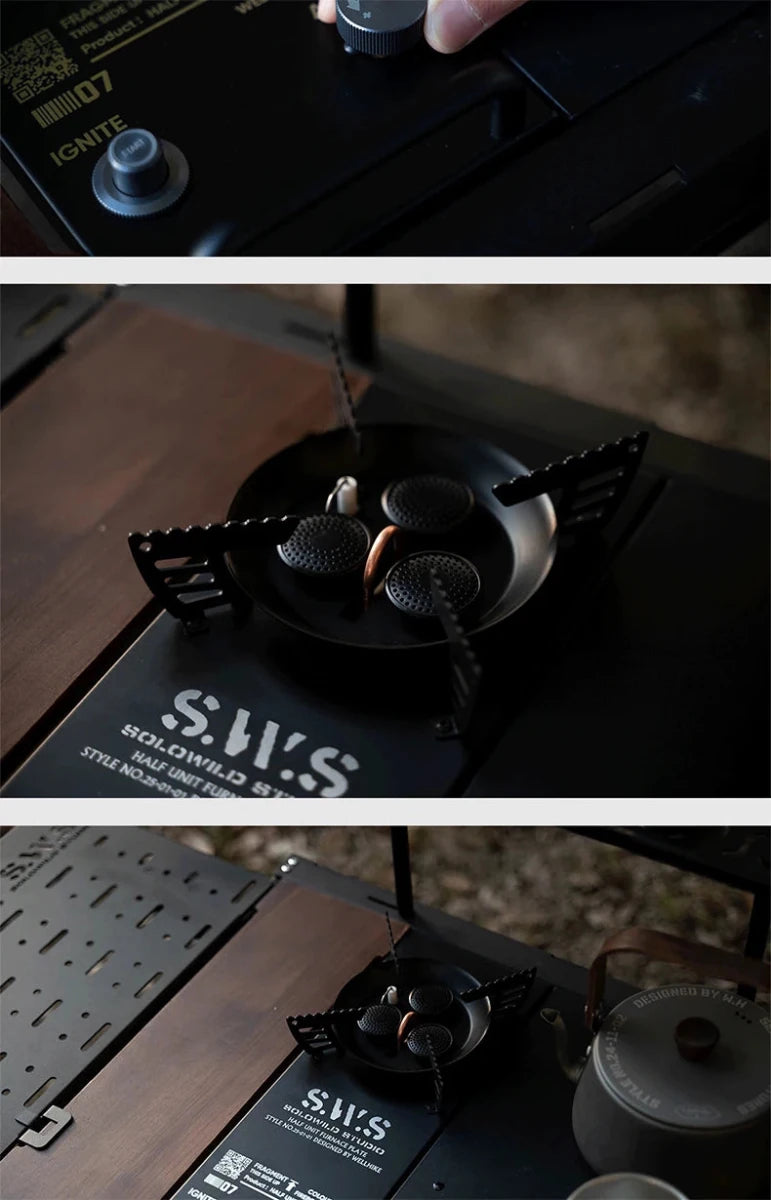 Réchaud de camping multifonctionnel pour table IGT à trois brûleurs 7500W "WELLHIKE - SWS IGNITE07" - Planète Rando