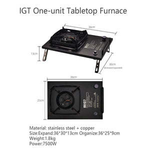 Réchaud de camping multifonctionnel pour table IGT à trois brûleurs 7500W "WELLHIKE - SWS IGNITE07" - Planète Rando