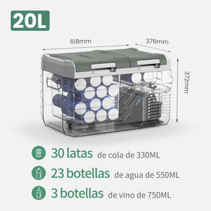 Réfrigérateur-congélateur portable 12V, compresseur 12/24V CC 100-240V "Alpicool - NLS series" - Planète Rando