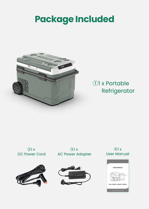 Réfrigérateur de voiture à compresseur 12/24V CC 100 - 240V CA, mini - réfrigérateur - congélateur "Alpicool - EZGW Series" - Planète Rando