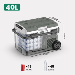 Réfrigérateur de voiture à compresseur 12/24V CC 100 - 240V CA, mini - réfrigérateur - congélateur "Alpicool - EZGW Series" - Planète Rando
