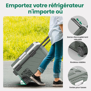 Réfrigérateur de voiture à compresseur 12/24V CC 100 - 240V CA, mini - réfrigérateur - congélateur "Alpicool - EZGW Series" - Planète Rando