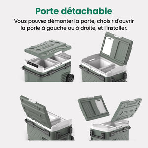 Réfrigérateur de voiture à compresseur 12/24V CC 100 - 240V CA, mini - réfrigérateur - congélateur "Alpicool - EZGW Series" - Planète Rando