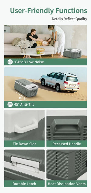 Réfrigérateur portable pour voiture, mini - réfrigérateur - congélateur 12 V CC, 100 - 240 V CA " Alpicool - NL15 15L" - Planète Rando