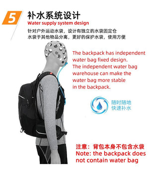 Sac à dos de cyclisme ultra-léger 18L avec filet de rangement 550g "Outdoor Inoxto - IN569" - Planète Rando
