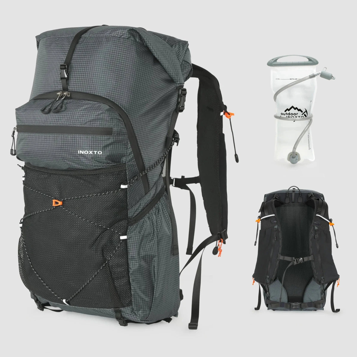 Sac à dos de randonnée / trail ultralight avec housse imperméable 800g "Outdoor Inoxto - Tellus 30L" - Planète Rando