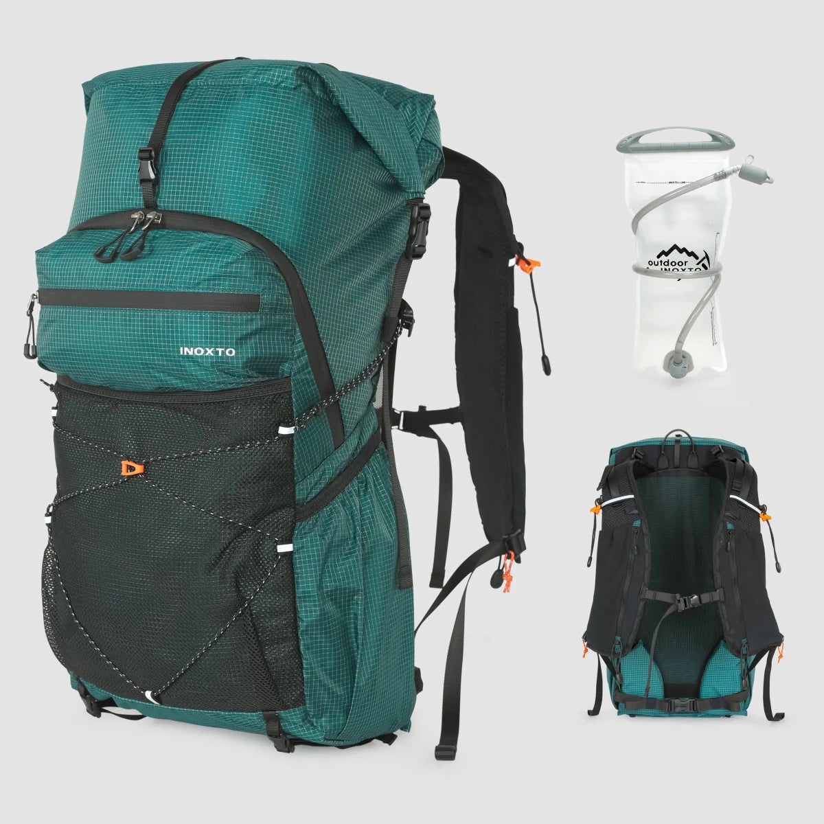 Sac à dos de randonnée / trail ultralight avec housse imperméable 800g "Outdoor Inoxto - Tellus 30L" - Planète Rando