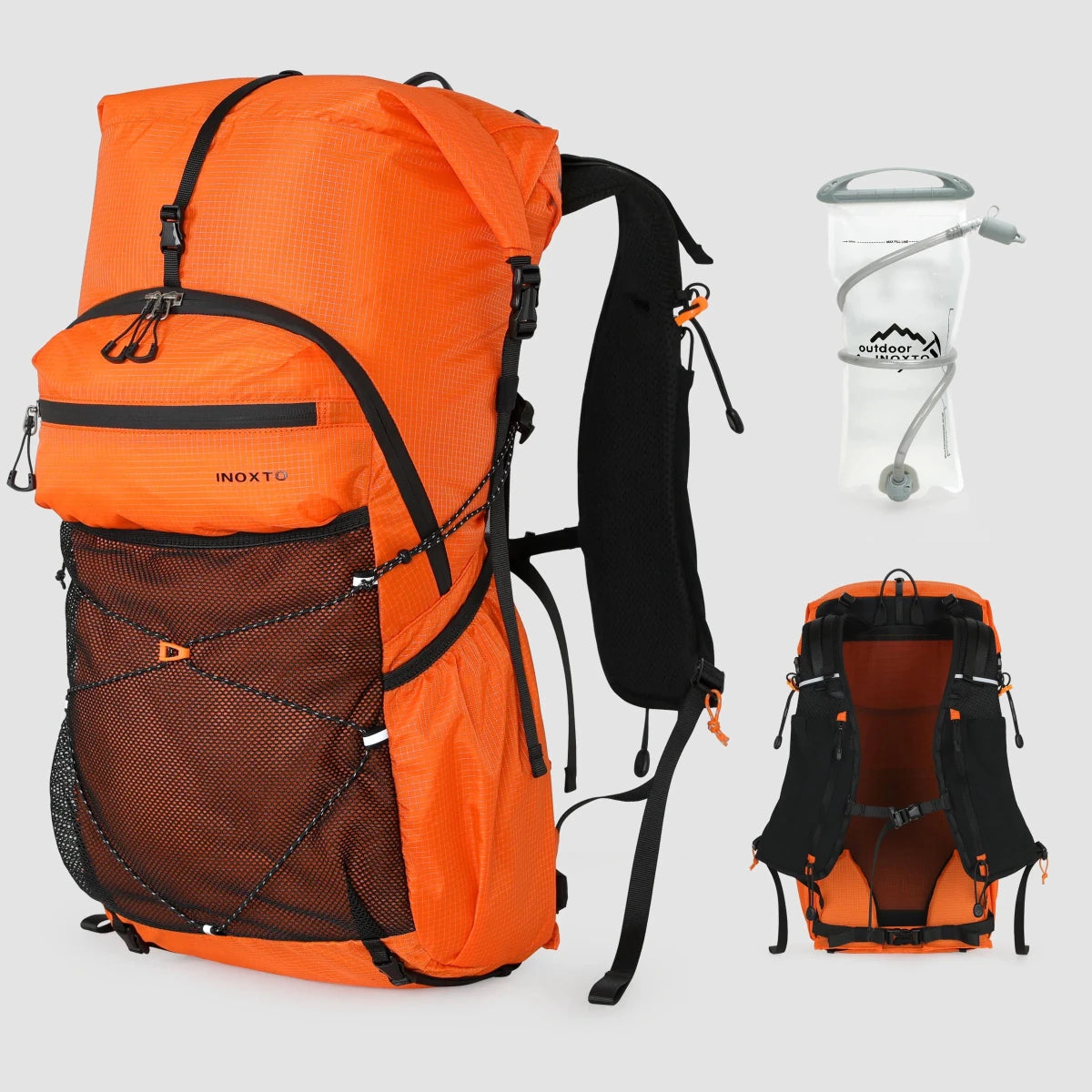 Sac à dos de randonnée / trail ultralight avec housse imperméable 800g "Outdoor Inoxto - Tellus 30L" - Planète Rando