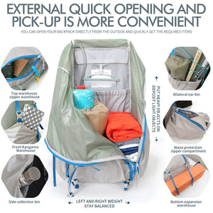Sac à dos de randonnée / trekking ultra - léger 55L "Outdoor Inoxto - Far Avenue" - Planète Rando