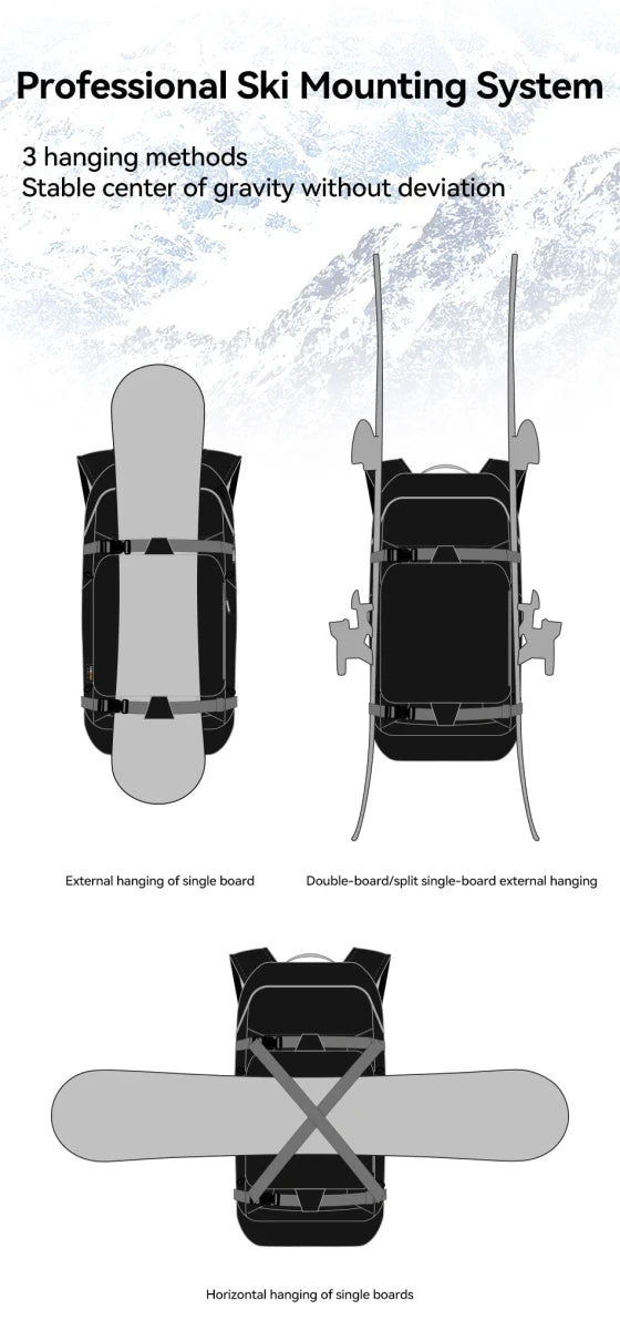 Sac à dos de ski multifonctionnel avec technologie Cordura & Snow Field Armor 15L "COPOZZ - HXB - 250001" - Planète Rando