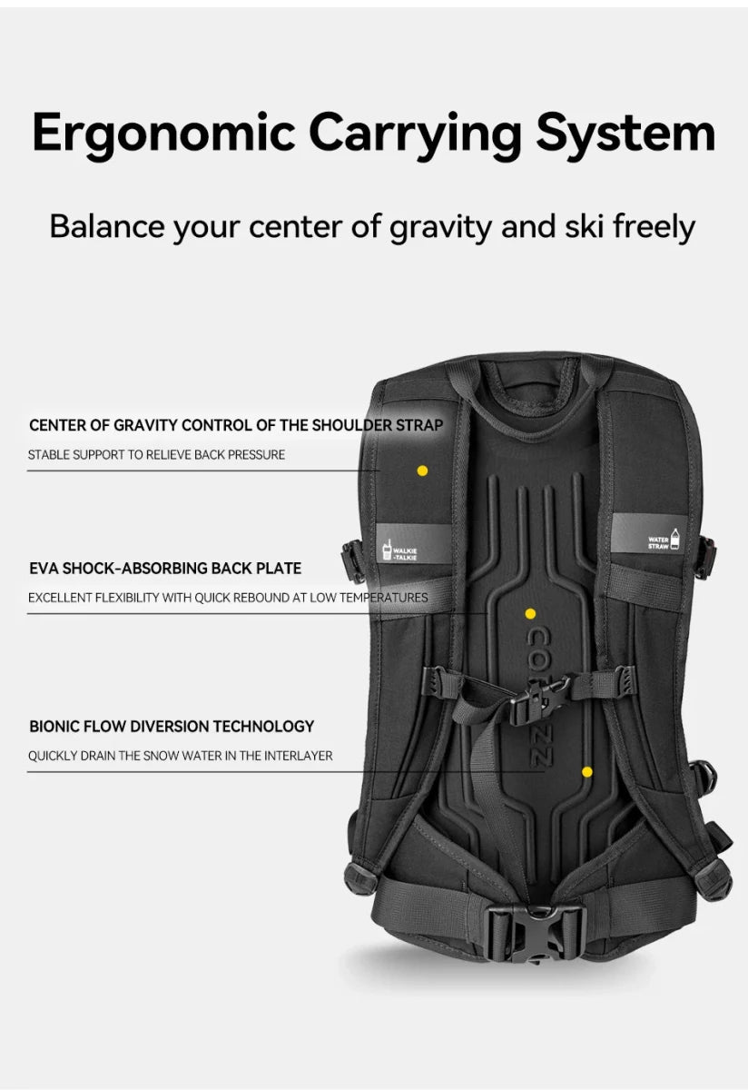 Sac à dos de ski multifonctionnel avec technologie Cordura & Snow Field Armor 15L "COPOZZ - HXB - 250001" - Planète Rando