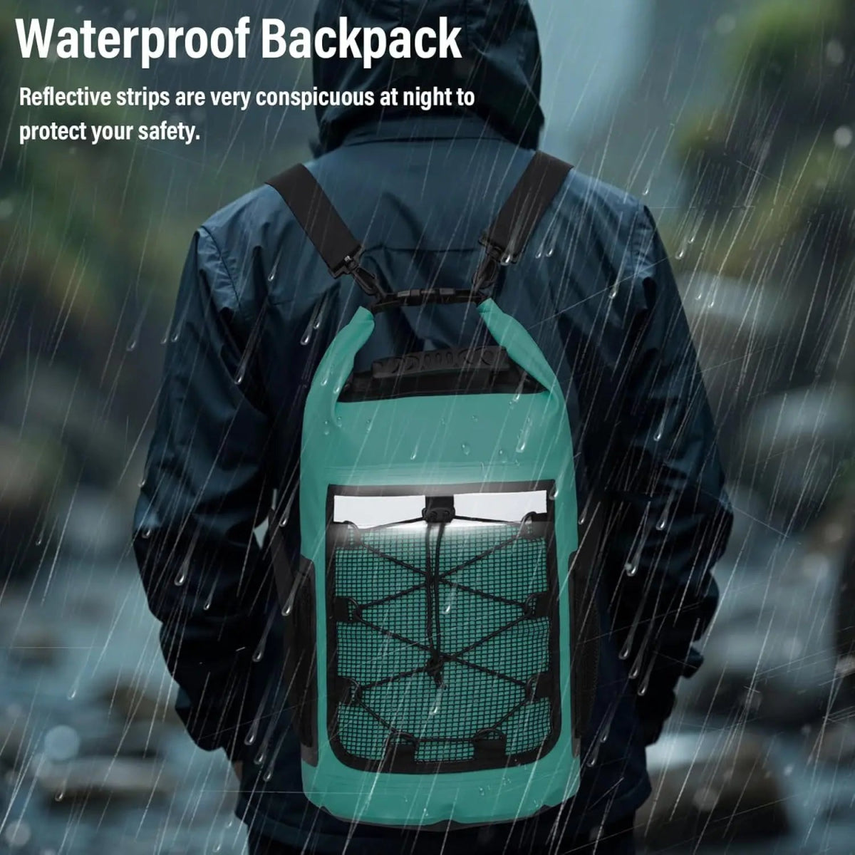 Sac à dos étanche / drybag en PVC 500D pour sports d'eau IP65 "Scione - Waterproof backpack" - Planète Rando