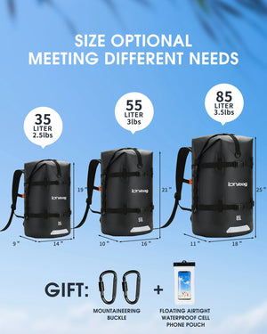 Sac à dos étanche / Idrybag IP68 pour les sports d'eau 35L / 55L "Idrybag - Waterproof bag" - Planète Rando