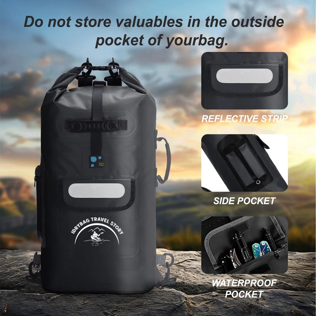 Sac à dos étanche IP - 68 pour les sports d'eau, kayak, canyoning "Idrybag - Bag KC2005" - Planète Rando