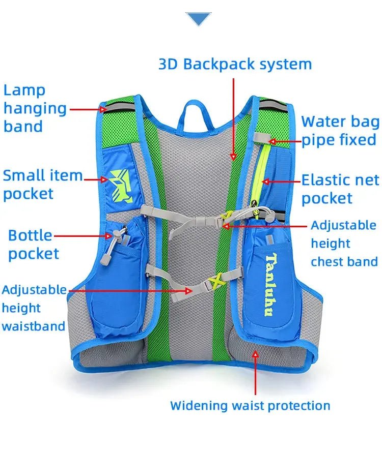 Sac à dos / gilet d'hydratation running ultraléger "Raptors Sports - Tanluhu 15L" - Planète Rando