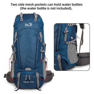 Sac à dos grande randonnée avec housse de pluie 2kg "New Outlander - 75L" - Planète Rando