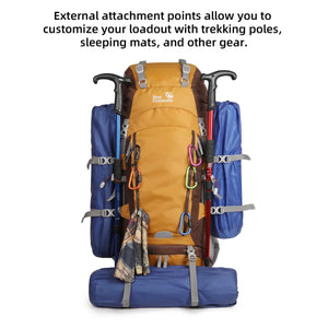 Sac à dos grande randonnée avec housse de pluie 2kg "New Outlander - 75L" - Planète Rando
