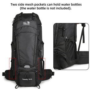 Sac à dos grande randonnée avec housse de pluie 2kg "New Outlander - 75L" - Planète Rando