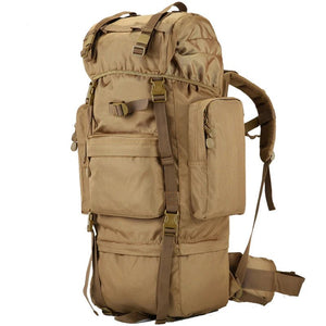 Sac à dos tactique avec housse de pluie 100L résistant 900D "L&Q Army - BL023" - Planète Rando